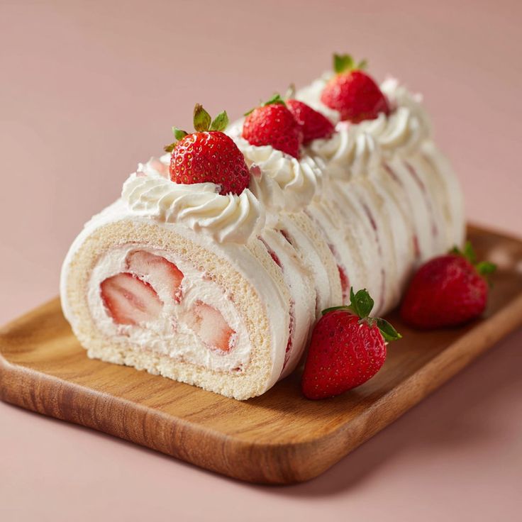 Bolu Gulung Strawberry